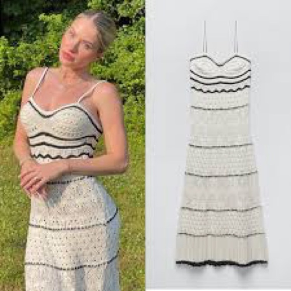 Micas Crochet style Dress small